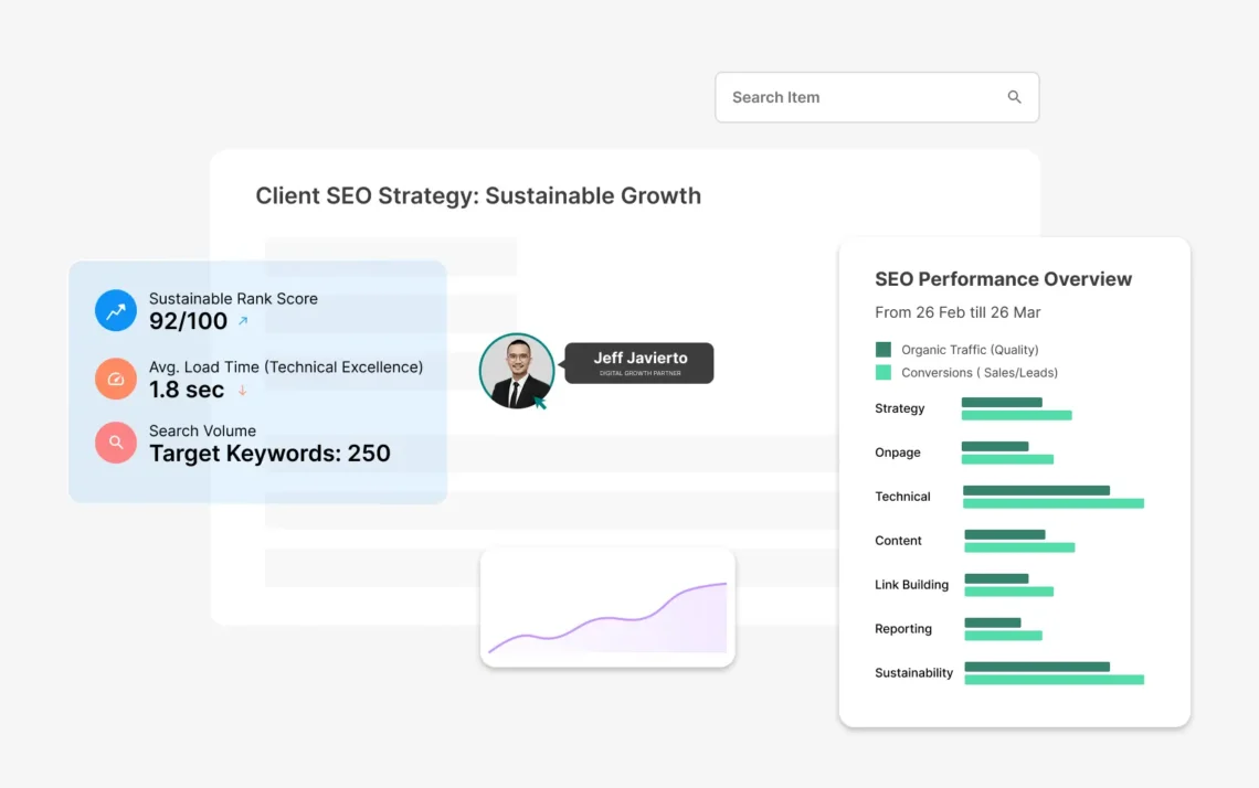 Technical SEO audit showing site analysis and optimisation insights for search engine optimisation packages